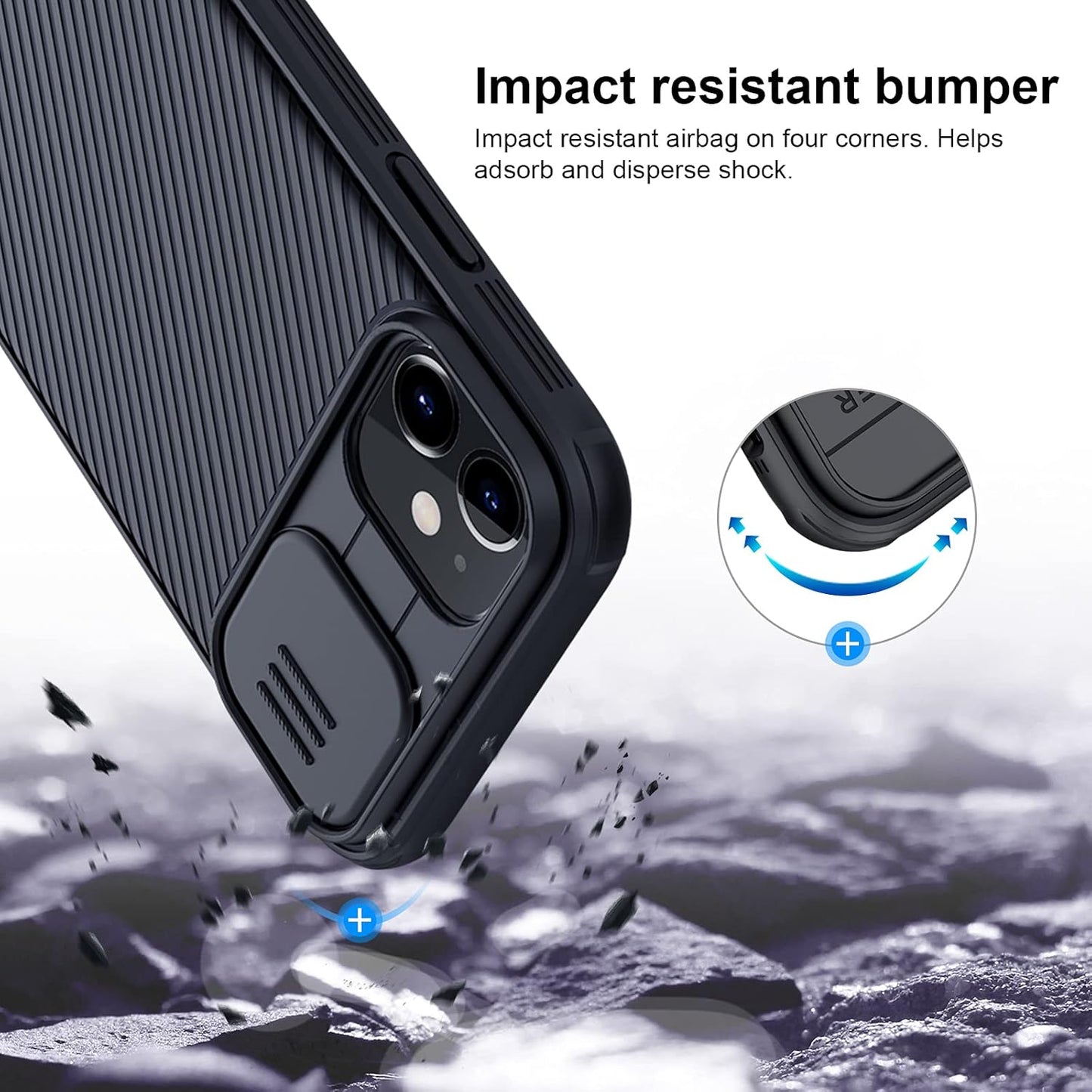 iPhone 11 Magnetic Ring Stand Case with Camera Slider