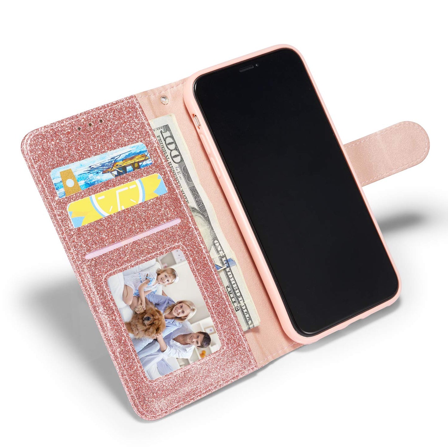 iPhone 11 Glitter Flip Wallet Case