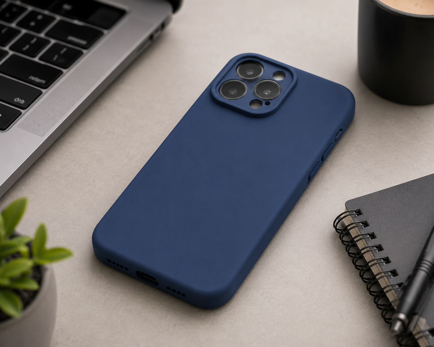 BitzShield Flex Series Soft Silicone Case for iPhone 15 Pro Max