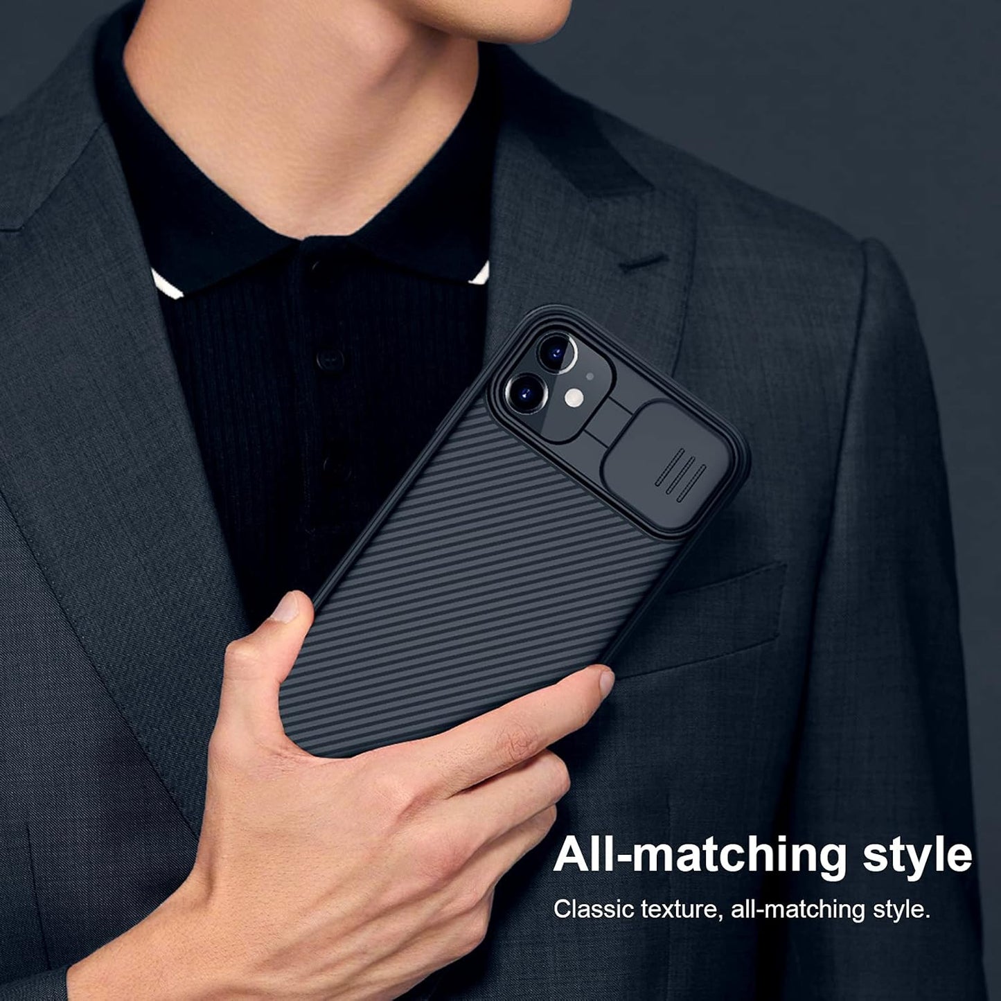 iPhone 11 Magnetic Ring Stand Case with Camera Slider
