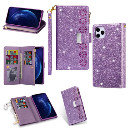 iPhone 11 Pro Glitter Flip Wallet Case