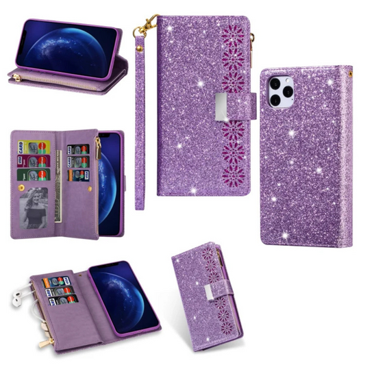 iPhone 11 Pro Glitter Flip Wallet Case