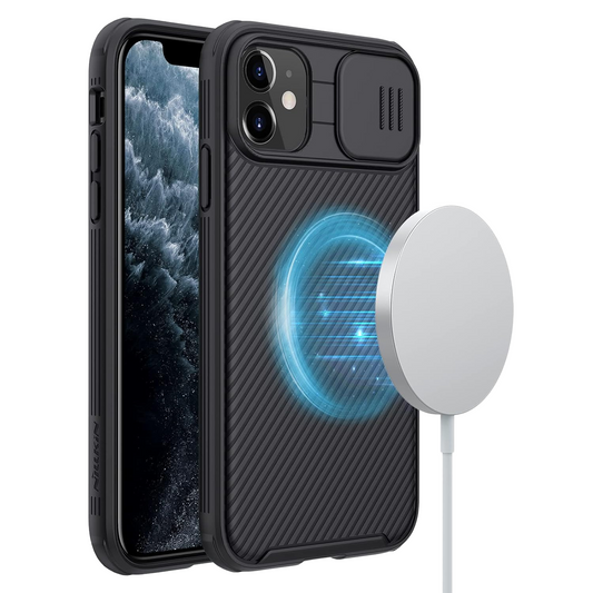 iPhone 11 Magnetic Ring Stand Case with Camera Slider