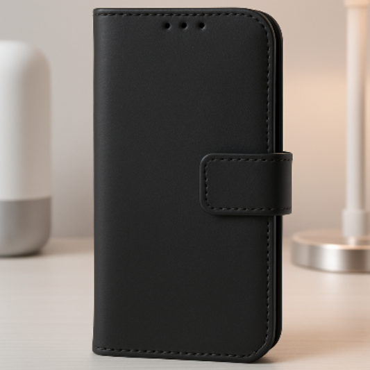 BitzShield Max Wallet – Multi-Slot PU Leather Wallet Case for iPhone (Zipper + Card Organizer)