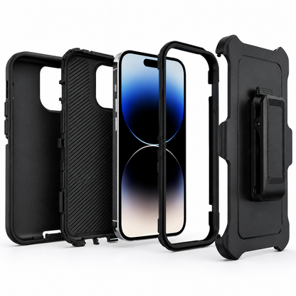 Exploded 4-layer protection design of BitzShield Armor Series Defender Case
