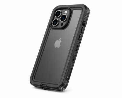 45 degree angle view of BitzShield Armor Series Waterproof Case for iPhone 15 Pro Max