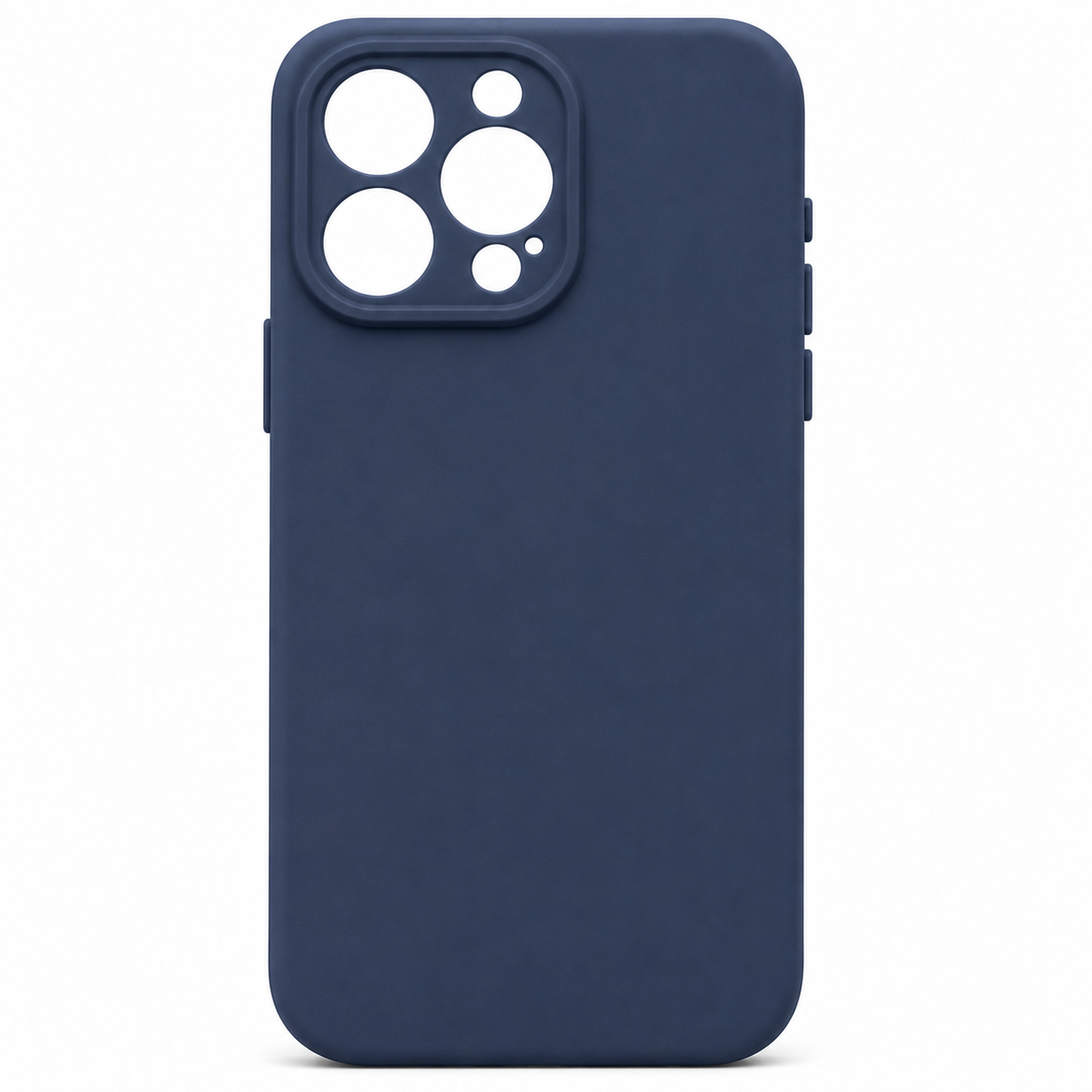 Blue BitzShield Flex Series Soft Silicone Case for iPhone 15 Pro Max with premium soft-touch silicone finish