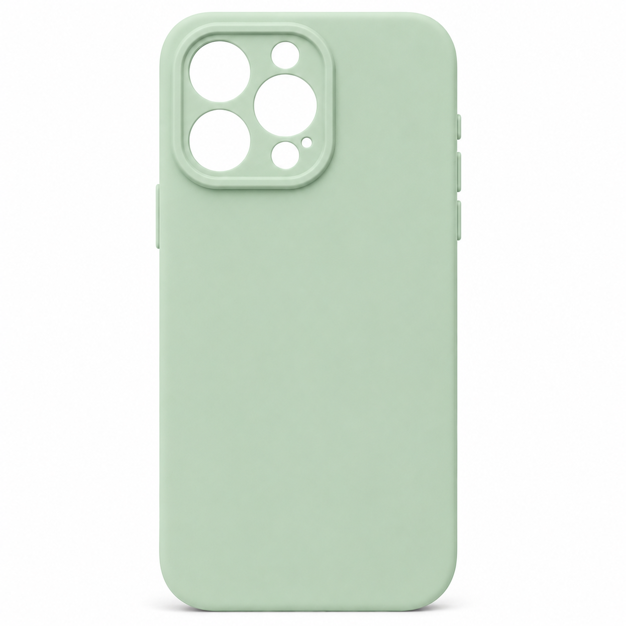 Mint Green BitzShield Flex Series Soft Silicone Case for iPhone 15 Pro Max with slim fit and soft-touch finish