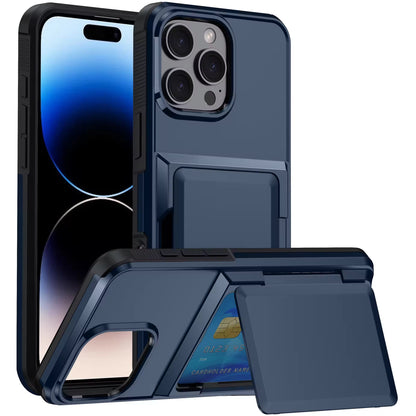 BitzShield Go Wallet Series Case for iPhone 15 Pro Max with hidden storage compartment in black