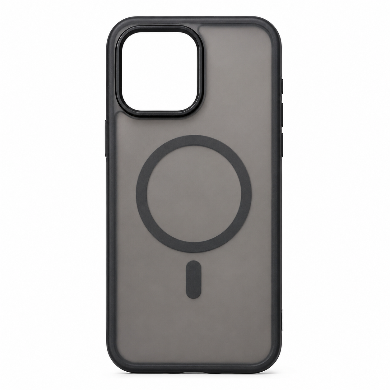 Side angle view of BitzShield MagSafe Series Matte Case for iPhone 15 Pro Max showing slim profile and raised camera protection