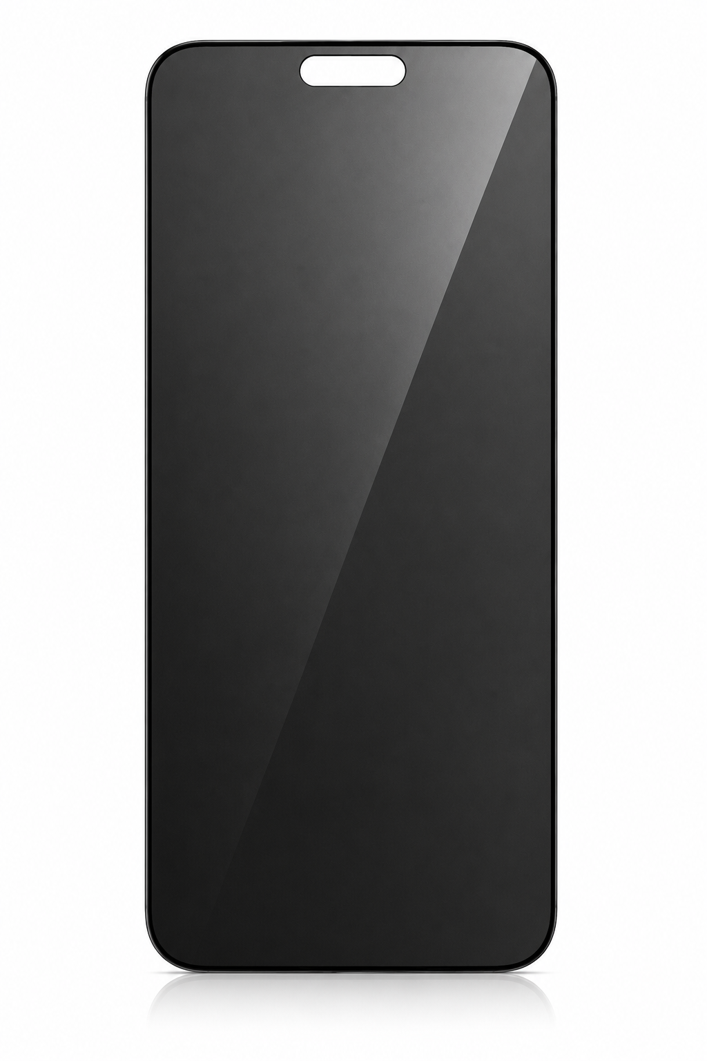 Front view of BitzShield Privacy Tempered Glass Screen Protector for iPhone 15 Pro Max