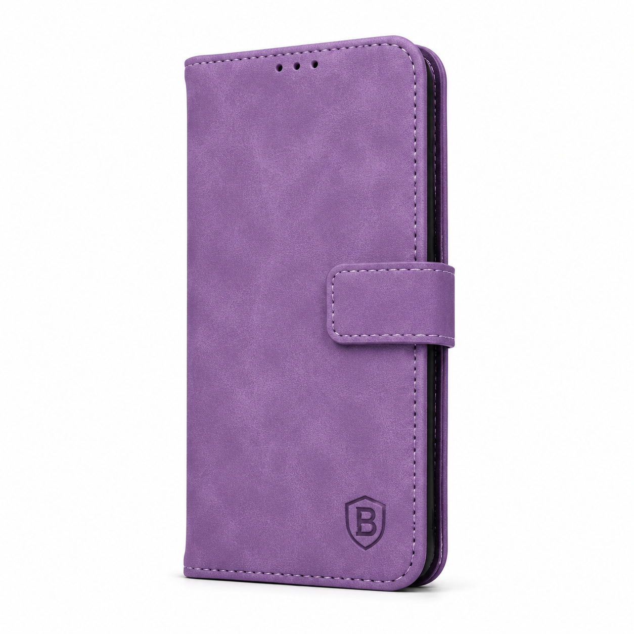 BitzShield purple flip wallet case front view
