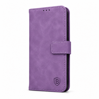 BitzShield purple flip wallet case front view